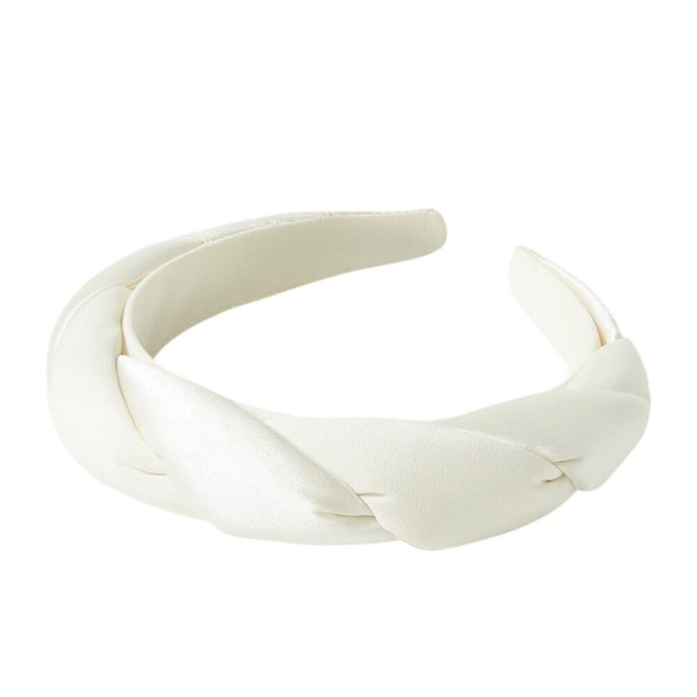 Sophie Buhai Twisted Beige Satin Crepe Headband